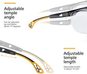 img 1 attached to 👓 Safety Adjustable Temples Protective Glasses: Secure Eye Protection