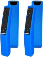 📺 2 pack silicone protective case for samsung smart tv remote controller - bn59 series | shockproof cover skin sleeve in blue - compatible with samsung curved remote logo