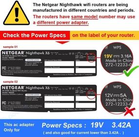 img 1 attached to 🔌 T POWER 19V AC DC Adapter Charger - Compatible with Netgear Nighthawk X6 X8 X10 AX8 AX12 AD7200 R9000 AC5300 AX6000 RAX120 RAX200 R8500 Tri-Band Quad-Stream Wi-Fi WIFI Router - Enhanced Power Supply