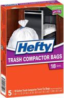 🗑️ hefty e21218 trash compactor bags: convenient 5-count pack for efficient waste compression logo