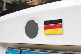 img 3 attached to Наклейка Dsycar 2 Pack German Decal Germany Flag Car Chrome Emblem 3D Sticker Deutschland Alloy Metal Подходит для немецкого автомобиля, кузова и бампера машины - Подарок 4 бесплатных клапанов с флагом (Флаг Германии)