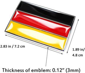 img 2 attached to Наклейка Dsycar 2 Pack German Decal Germany Flag Car Chrome Emblem 3D Sticker Deutschland Alloy Metal Подходит для немецкого автомобиля, кузова и бампера машины - Подарок 4 бесплатных клапанов с флагом (Флаг Германии)