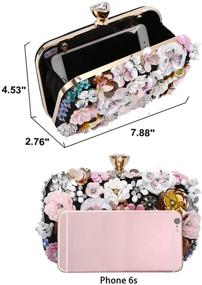 img 1 attached to 🌸 Stunning Floral Clutch Purse for Women – Ideal Evening Bag for Formal Parties and Events
