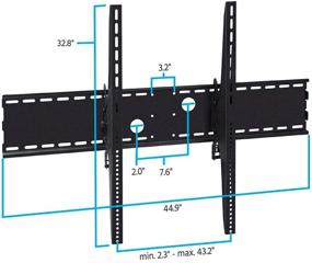 img 3 attached to 📺 Monoprice Stable Series: Extra Wide Tilt TV Wall Mount Bracket | 60in to 100in | 220 lbs Max Weight | 1000x800 VESA | Works with Concrete & Brick | UL Certified - Black