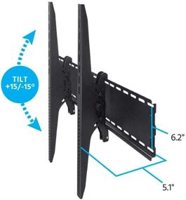 img 2 attached to 📺 Monoprice Stable Series: Extra Wide Tilt TV Wall Mount Bracket | 60in to 100in | 220 lbs Max Weight | 1000x800 VESA | Works with Concrete & Brick | UL Certified - Black