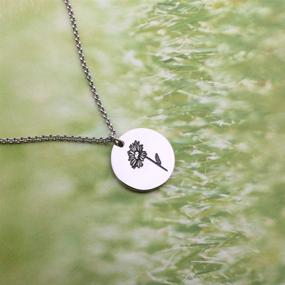 img 1 attached to Personalized Birth Flower Necklace - Detailed Birth Month Mom Necklace - Perfect Birthday Gift for Her