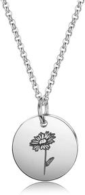 img 4 attached to Personalized Birth Flower Necklace - Detailed Birth Month Mom Necklace - Perfect Birthday Gift for Her