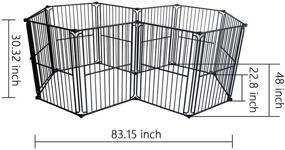 img 1 attached to 🐾 LEMKA Heavy Duty Dog Playpen Kennel: Indoor & Outdoor Exercise Pet Puppy Playpen with Foldable Steel Crate, 10 Panels & Canopy