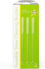 img 1 attached to Deco 79 Straw Cleaning Brush Set - (3) Stainless Steel Brushes for Easy Cleaning of Reusable Drink Straws and Sippy Cups