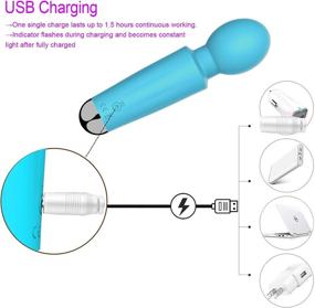 img 1 attached to 💪 Enhanced Mini Muscle Reliever: Compact Blue Hand-held Bullet-Head Cordless Personal Massager with Powerful Vibration Speed and Pattern