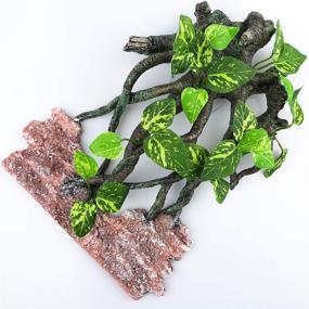 img 3 attached to AQUA KT Reptile Climb Tree Branch Rock Background Decoration 🌿 with Suction Cup - Perfect for Terrariums, Amphibians, Lizards, and Snakes