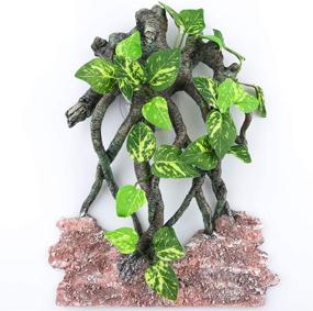 img 4 attached to AQUA KT Reptile Climb Tree Branch Rock Background Decoration 🌿 with Suction Cup - Perfect for Terrariums, Amphibians, Lizards, and Snakes