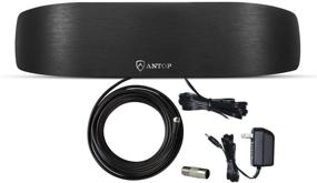 img 4 attached to 📻 ANTOP Indoor Amplified AM FM Antenna: Enhanced Reception for Stereo Radio Audio Signals - 50 Miles Range, Multi-Directional Design, Built-in Amplifier Signal Booster and 4G LTE Filter