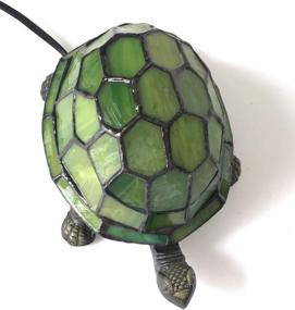 img 2 attached to 🐢 Tiffany Tortoise Night Light HMJ8049 Stained Glass Green Turtle Table Lamp by Robert Louis Tiffany