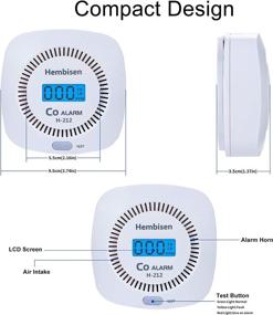 img 3 attached to 🔋 LCD Digital Carbon Monoxide Detector - Battery Operated for Home, Kitchen, Restaurant, Hotel & Office (Includes 2AA Batteries) - 1 Pack