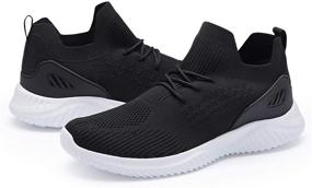 img 2 attached to 👟 YPK Women's Lightweight Walking Athletic Shoes with Soft Sole - Non-Slip Tennis Sports Shoes for Ladies and Girls - Fashionable Comfortable Sneakers - Best Breathable Running Shoes