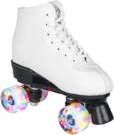 🌊 ocean's edge women's roller skates - double row, adjustable pu leather high-top roller skates for indoor and outdoor - adult roller skates логотип