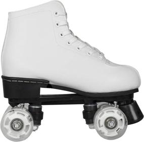 img 3 attached to 🌊 Ocean's Edge Women's Roller Skates - Double Row, Adjustable PU Leather High-Top Roller Skates for Indoor and Outdoor - Adult Roller Skates