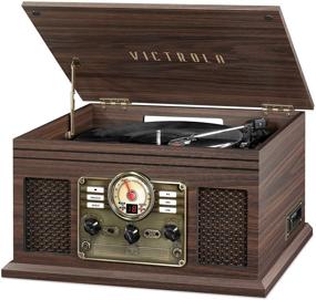 img 4 attached to 🎶 Victrola Nostalgic 6-in-1 Bluetooth Record Player: Experience the Ultimate Multimedia Center