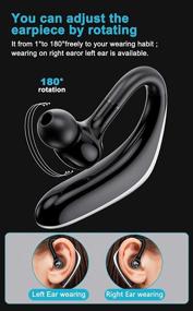 img 2 attached to 🎧 Беспроводная Bluetooth-гарнитура V5.0 - время разговора 19 часов, режим ожидания 200 часов, водонепроницаемая, шумоподавление - гарнитура для автомобиля - совместима с iPhone & Android (черный)