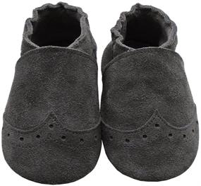 img 3 attached to 👣 Mejale Leather Crawling Moccasins Slippers for Boys' Shoes in Slippers
