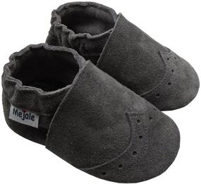 img 2 attached to 👣 Mejale Leather Crawling Moccasins Slippers for Boys' Shoes in Slippers