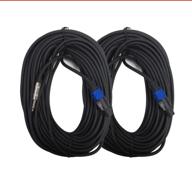 🔊 seismic audio - saspt14-100-2pack - пара 100-футовых кабелей для колонок speakon на 1/4" - 2-проводные - 14ga логотип