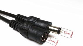 img 1 attached to 🔌 DC Inline Switch Extension Cable Male to Female 5.5mm x 2.1mm Barrel for LED Strip Lights 5050 3528 2835 and Other Low Voltage Applications