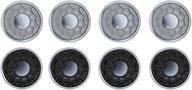 premium set of 8 idealenjoy shuffleboard pucks - 2-1/8'' (53mm) gray & black логотип