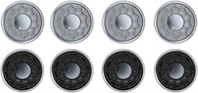 img 1 attached to Premium Set of 8 IdealEnjoy Shuffleboard Pucks - 2-1/8'' (53mm) Gray & Black