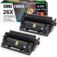 🖨️ cool toner compatible toner cartridge replacement for hp 26x cf226x 26a cf226a laserjet pro mfp m426 printer ink - black 2-pack logo