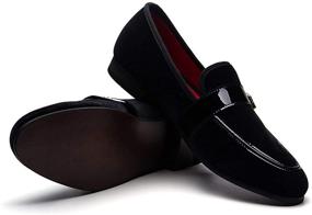 img 1 attached to JITAI Loafers Moccasin Driving Black Men's Shoes for Loafers & Slip-Ons