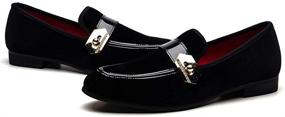 img 4 attached to JITAI Loafers Moccasin Driving Black Men's Shoes for Loafers & Slip-Ons