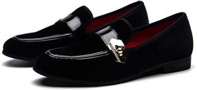 img 3 attached to JITAI Loafers Moccasin Driving Black Men's Shoes for Loafers & Slip-Ons