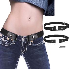 img 1 attached to Buckle Invisible Elastic Stretch Womens Women's Accessories in Belts
