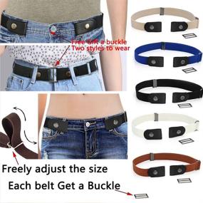img 3 attached to Buckle Invisible Elastic Stretch Womens Women's Accessories in Belts