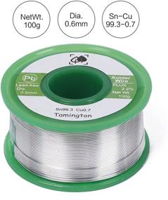 img 3 attached to 🔌 TAMINGTON Lead-Free Solder Wire Sn99.3 Cu0.7 with Rosin Core for Electrical Soldering - 100g (0.6mm) - Enhanced SEO