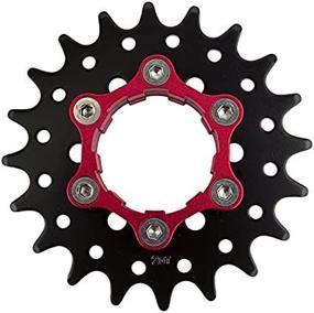 img 3 attached to 🔧 Origin8 Ultim8 Single Speed Cassette Cog: 6b Disc Mount, 3/32", Black/Red – High-Performance Gear for Precision Riding