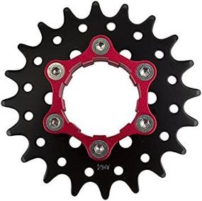 img 2 attached to 🔧 Origin8 Ultim8 Single Speed Cassette Cog: 6b Disc Mount, 3/32", Black/Red – High-Performance Gear for Precision Riding