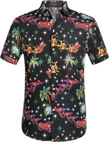 img 4 attached to SSLR X Large Men's Clothing and Shirts - Hawaiian Christmas Holiday Collection