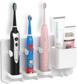 img 4 attached to Simpletome Adhesive Electric Toothbrush Organizer