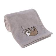 little love by nojo sloth let's hang out grey and white super soft plush baby blanket: 30x40 inch (pack of 1) logo
