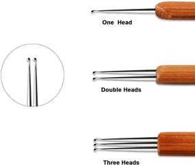 img 2 attached to Dreadlock Crochet Hook Set - Sunshane 6 Pieces, 0.5mm to 0.75mm Needles for Braid Craft