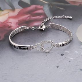 img 2 attached to 💔 KUIYAI Memorial Jewelry Sympathy Gift: A Piece of My Heart Lives in Heaven Bracelet - Loss Jewelry, Inspirational Bangle, Remembrance Jewelry