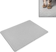 🐱 improved petfusion toughgrip waterproof cat litter mat with inner channels, raised outer lip, fda grade silicone for enhanced hygiene - available in large & x-large sizes, backed by 1-year warranty logo