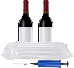 img 3 attached to 🍾 Fasmov 50 Pack Wine Bottle Protector, Inflatable Bubble Cushion Wrap, Ideal Safety Solution for Glass Bottle Transportation with Luggage, Includes Free Pump (Random Pump Color)