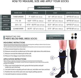 img 3 attached to 🧦 Truform Compression Socks: Men's Dress Socks, Knee High Over Calf Length - Black (X-Large, 8-15 mmHg)