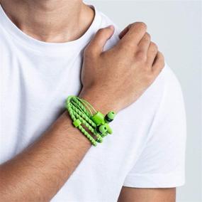 img 1 attached to Wraps Wearable Braided Wristband Headphone Earbuds - Classic Green (WRAPSCGRN-V5): The Ultimate Music Companion on Your Wrist