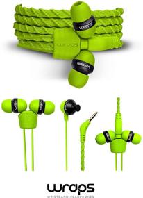 img 3 attached to Wraps Wearable Braided Wristband Headphone Earbuds - Classic Green (WRAPSCGRN-V5): The Ultimate Music Companion on Your Wrist
