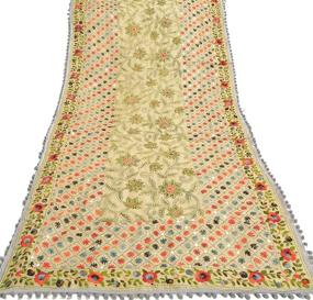 img 2 attached to SalsaNights Scarves Embroidered Dupatta Phulkari Women's Accessories and Scarves & Wraps